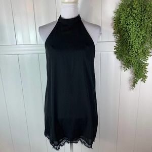 Lulus Black Halter Dress Open Back Womens XS